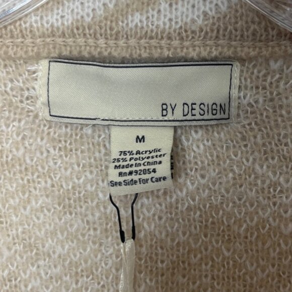 By Design Cardigan Sweater Coat Womens Medium Beige Zebra Print - Picture 5 of 9